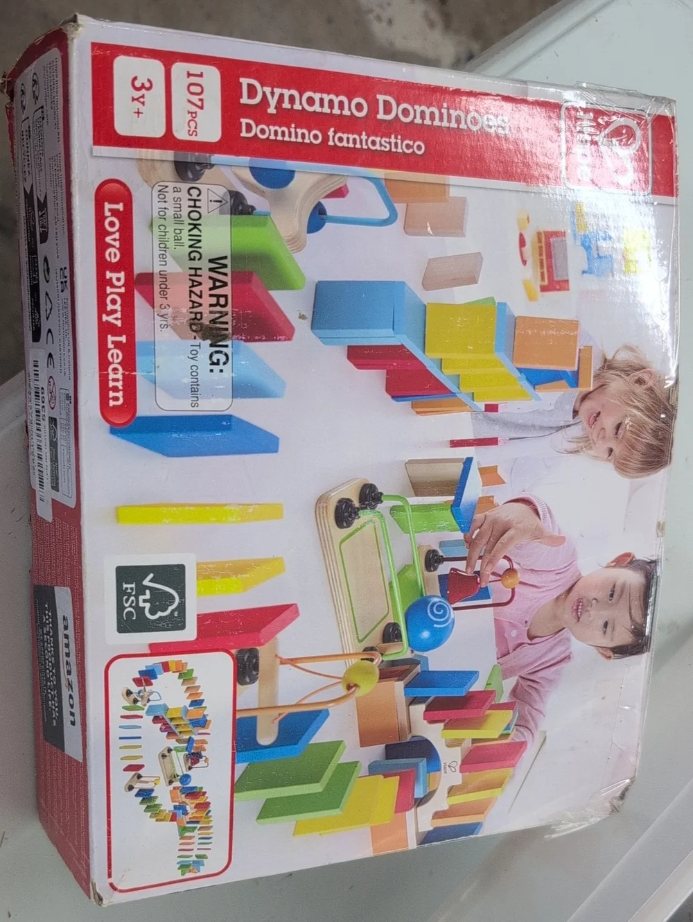 Dynamo Dominoes Wooden Domino Set - Multicolor